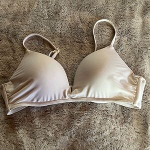 Cute white binkini adjustable strap string top size L with padding